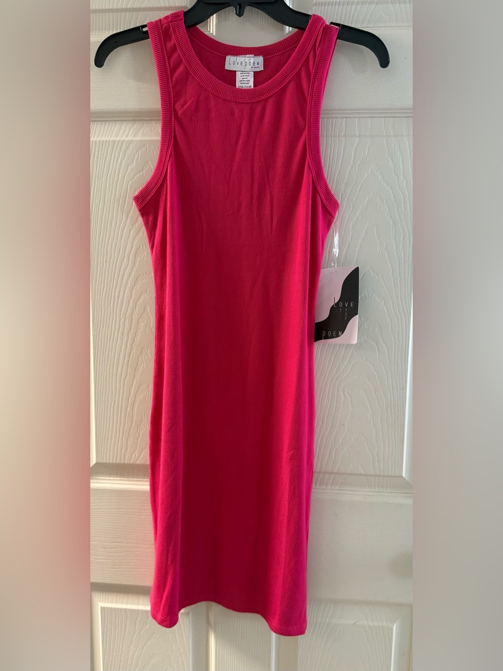 Fuchsia Ribbed Tank Dress
